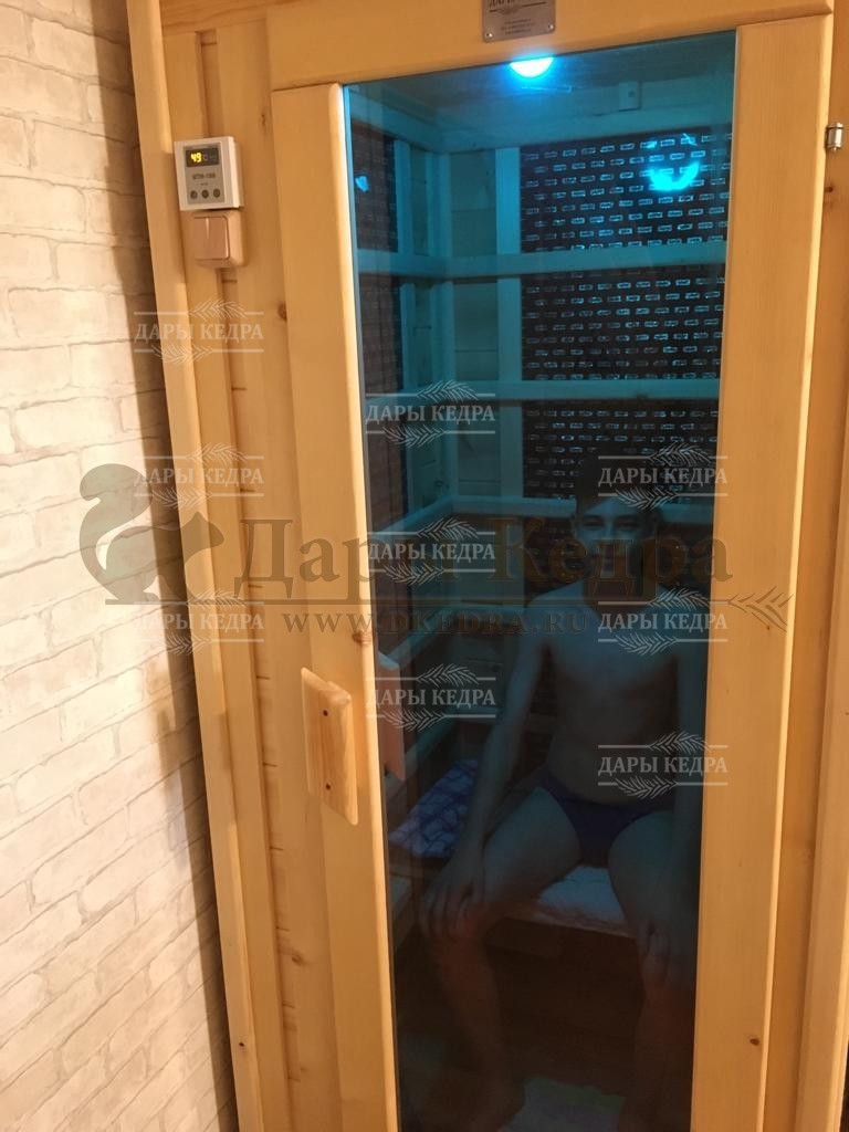 Одноместная инфракрасная сауна кабина из кедра с карбоновыми нагревателями